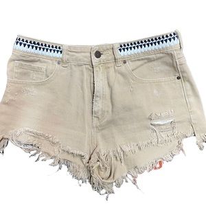 P.S Erin Wasson | Distressed High Waist Shorts Sz 28